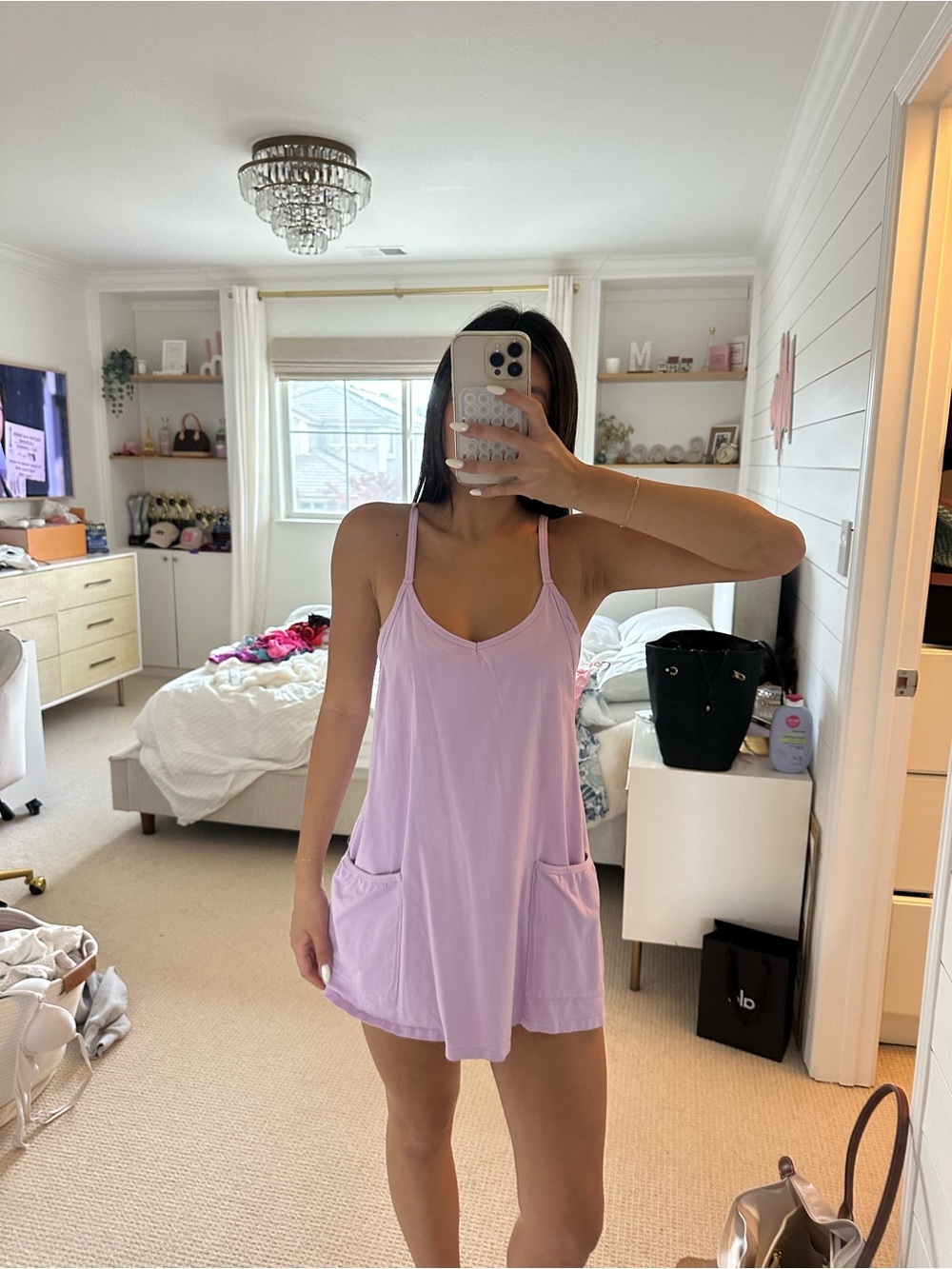 Amazon Lavender Pocket Slip Chemise - Light Purple
